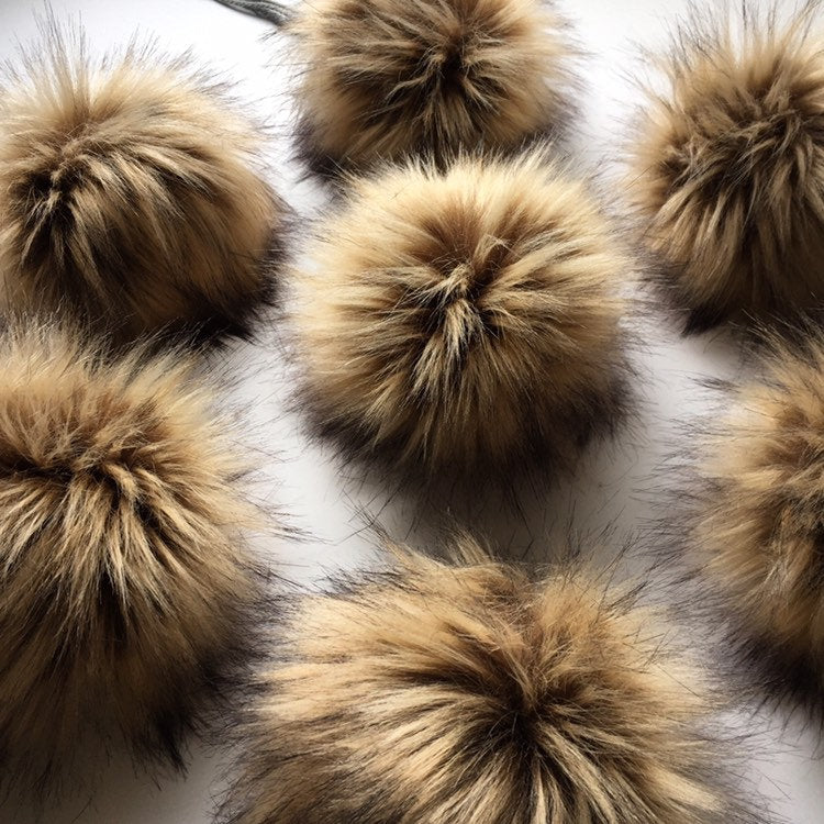 Faux Fur Poms