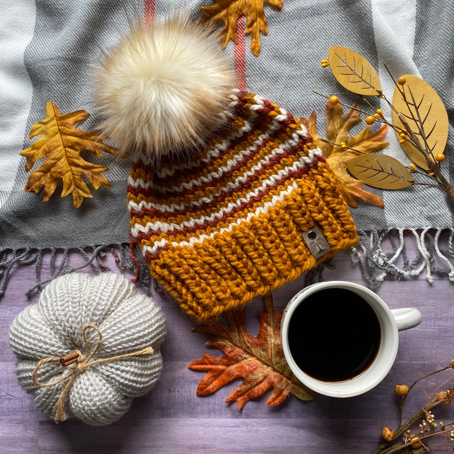 Striped Candy Corn Beanie